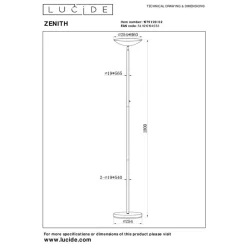 Lucide ZENITH Vloerlamp - Mat Goud / Messing
