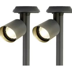 Lumineo Prikspot - solar - antraciet - 25 cm