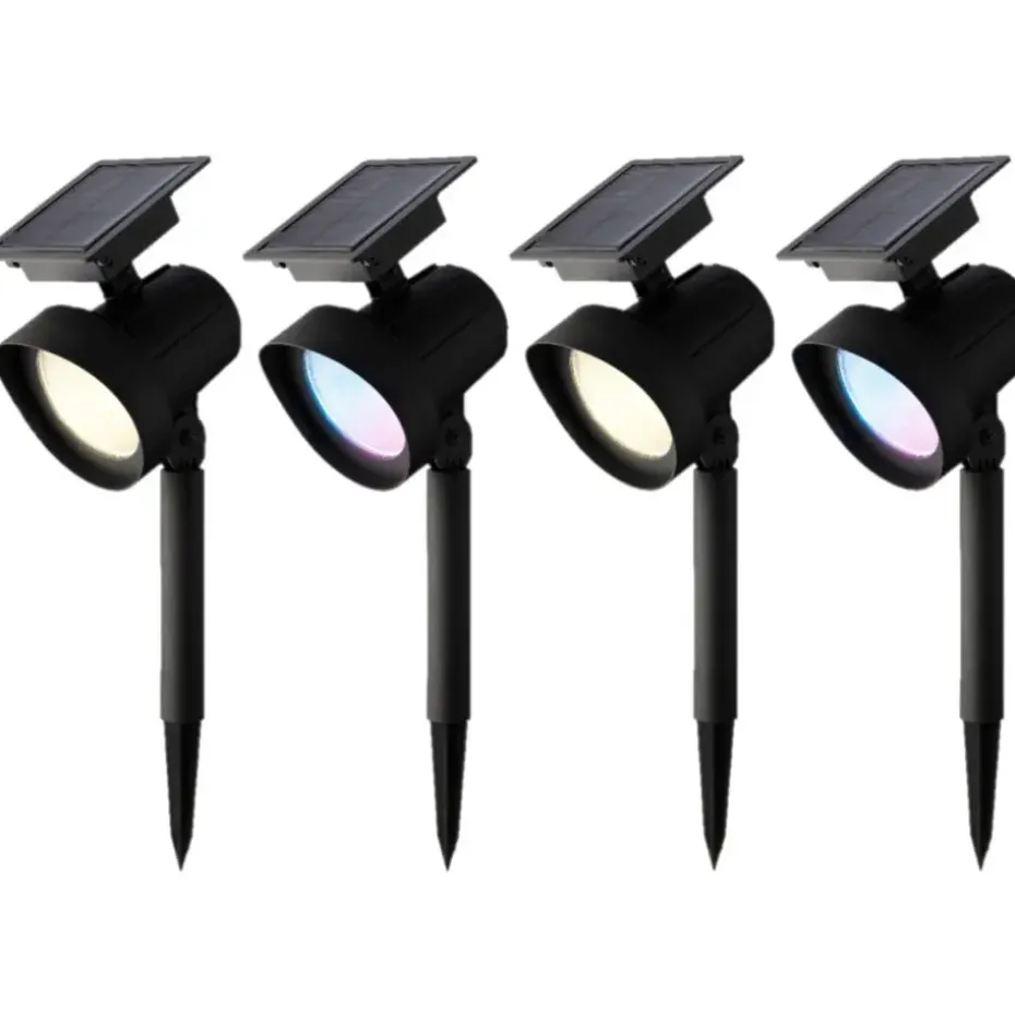 Lumineo Tuinverlichting spots - 2 stuks - solar - 31 cm