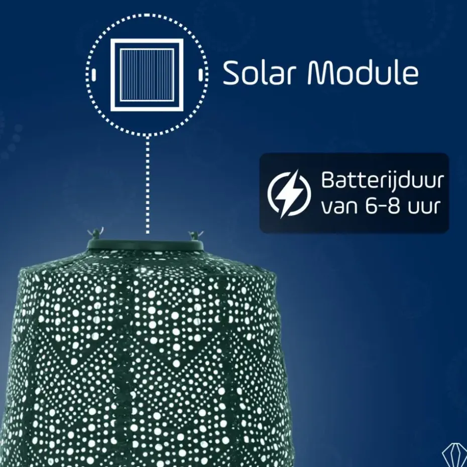Lumiz Lampionnen op zonne energie - Tuinverlichting - Wenen Set - 3 stuks