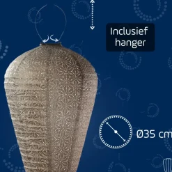 Lumiz Solar Buitenlampion - Sashiko Balloon - XL - Licht Taupe