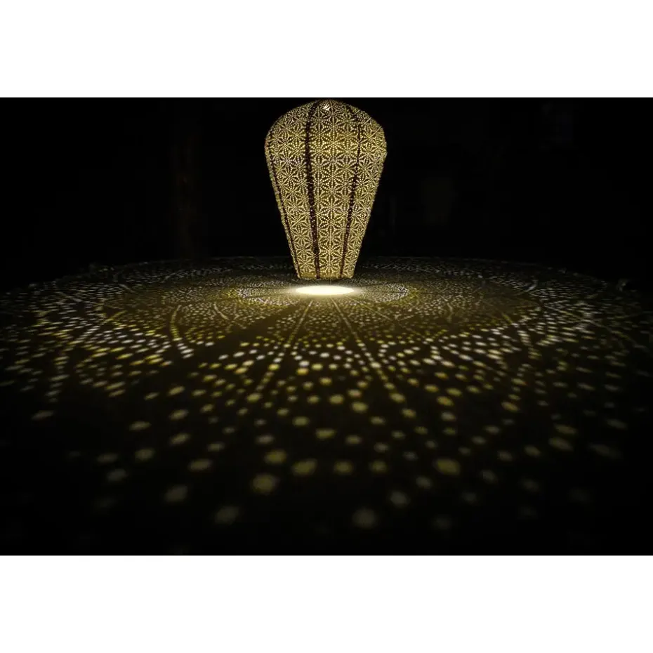 Lumiz Solar Buitenlampion - Sashiko Balloon - XL - Licht Taupe