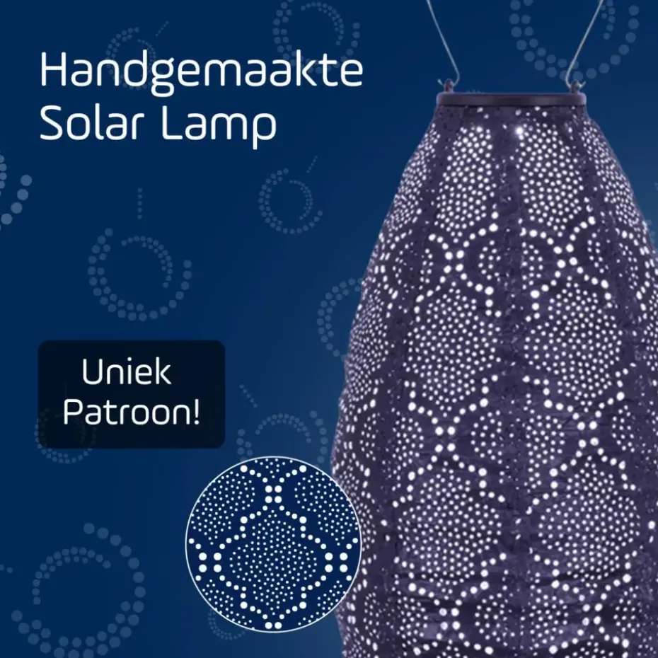 LUMIZ Solar Lampion Bazaar Long Oval - 20 cm - Future Dusk