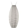LUMIZ Solar Lampion Folia Long Oval - 20 cm - Licht Taupe