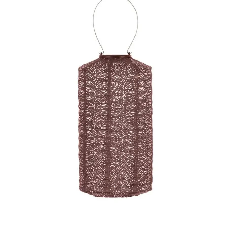 LUMIZ Solar Lampion Folia Cylinder - 18 cm - Plum
