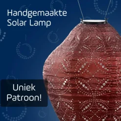 LUMIZ Solar Lampion Mandela Jar - 30 cm - Koper