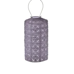 LUMIZ Solar Lampion Mandela Cylinder - 18 cm - Lichtpaars