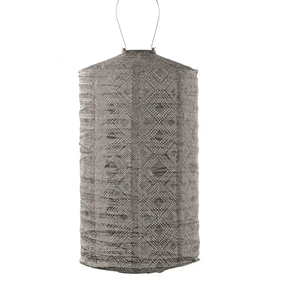 LUMIZ Solar Lampion Mosaic Cylinder - 28 cm - Taupe