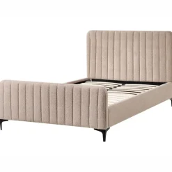 LUNAN - Tweepersoonsbed - Beige - 120 x 200 cm - Bouclé