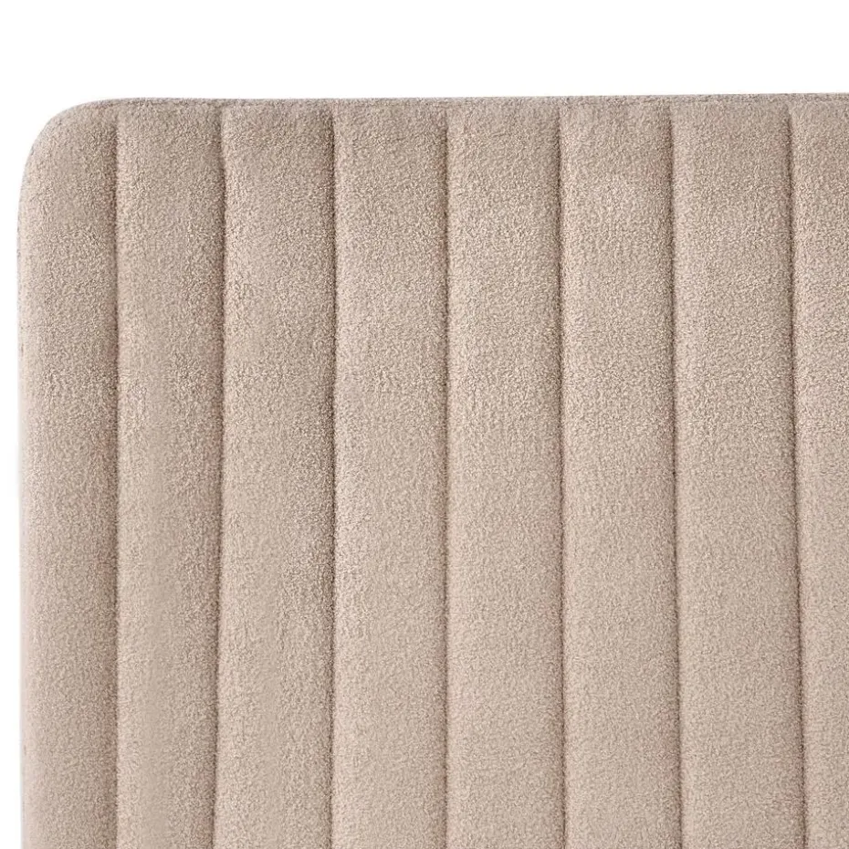 LUNAN - Tweepersoonsbed - Beige - 120 x 200 cm - Bouclé