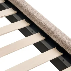 LUNAN - Tweepersoonsbed - Beige - 120 x 200 cm - Bouclé