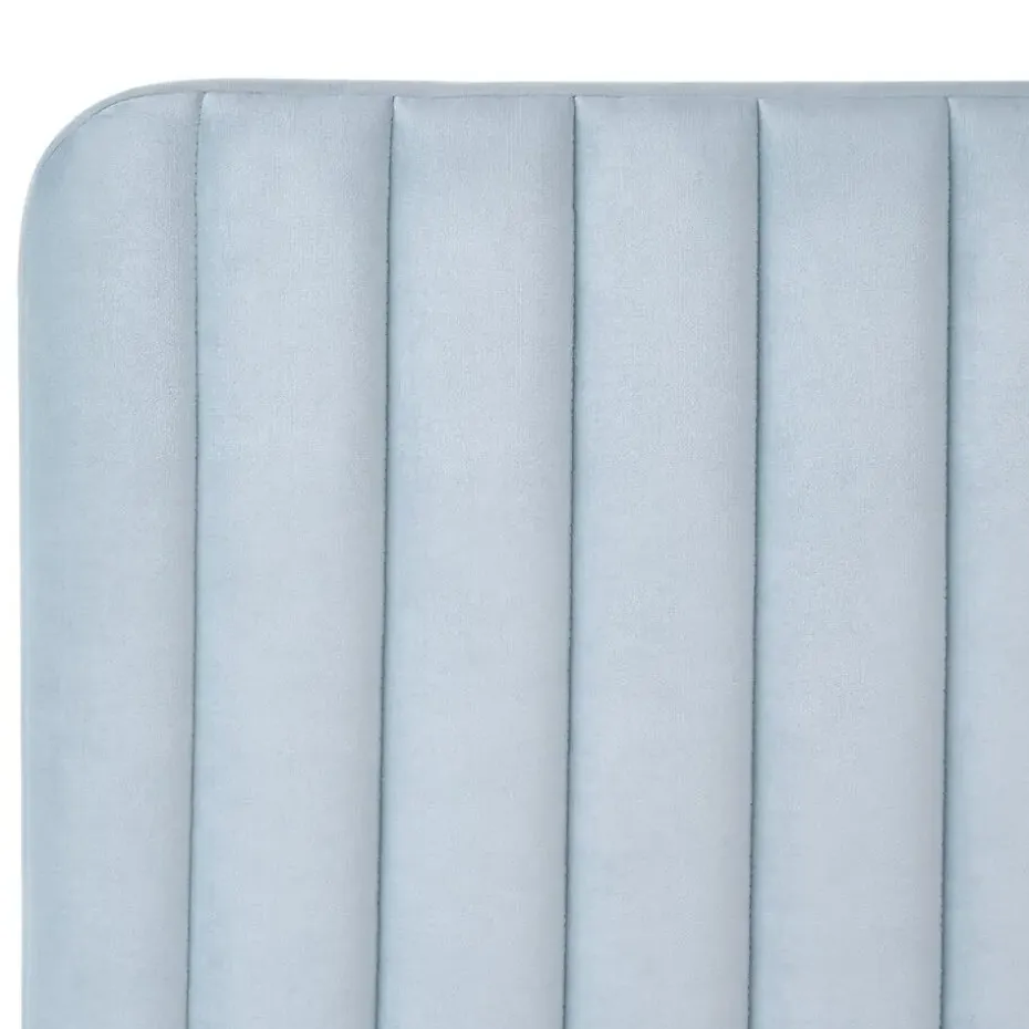 LUNAN - Tweepersoonsbed - Lichtblauw - 120 x 200 cm - Fluweel