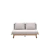 Lunar tweezitsbank - acaciahout met white wash - taupe - grey sand