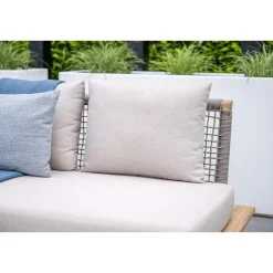 Lunar tweezitsbank - acaciahout met white wash - taupe - grey sand