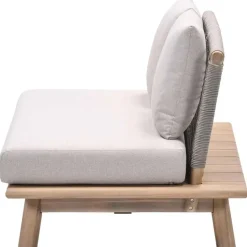 Lunar tweezitsbank - acaciahout met white wash - taupe - grey sand