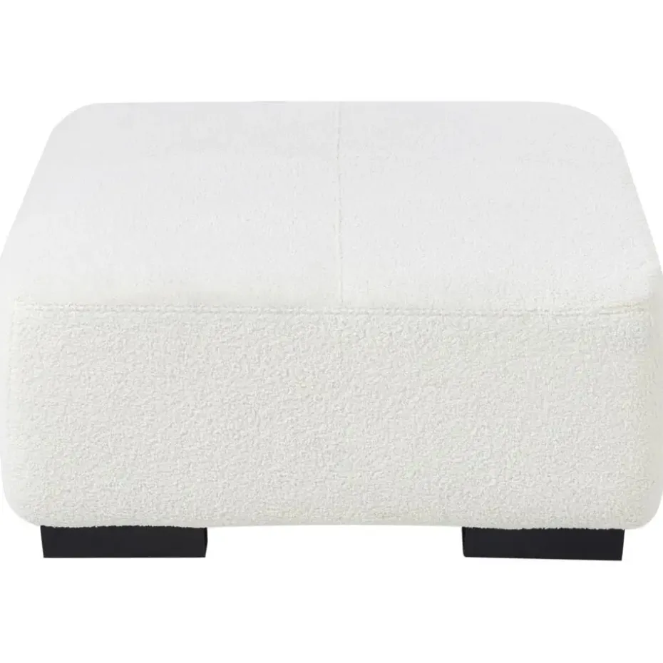 LUNGO - Ottomaan - Wit - Bouclé