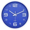 LW Collection Keukenklok Xenn7 blauw wit 30cm