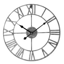 LW Collection Wandklok Olivier zilver 40cm