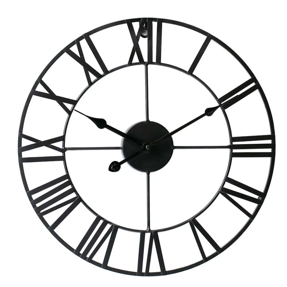 LW Collection Wandklok Olivier zwart 40cm
