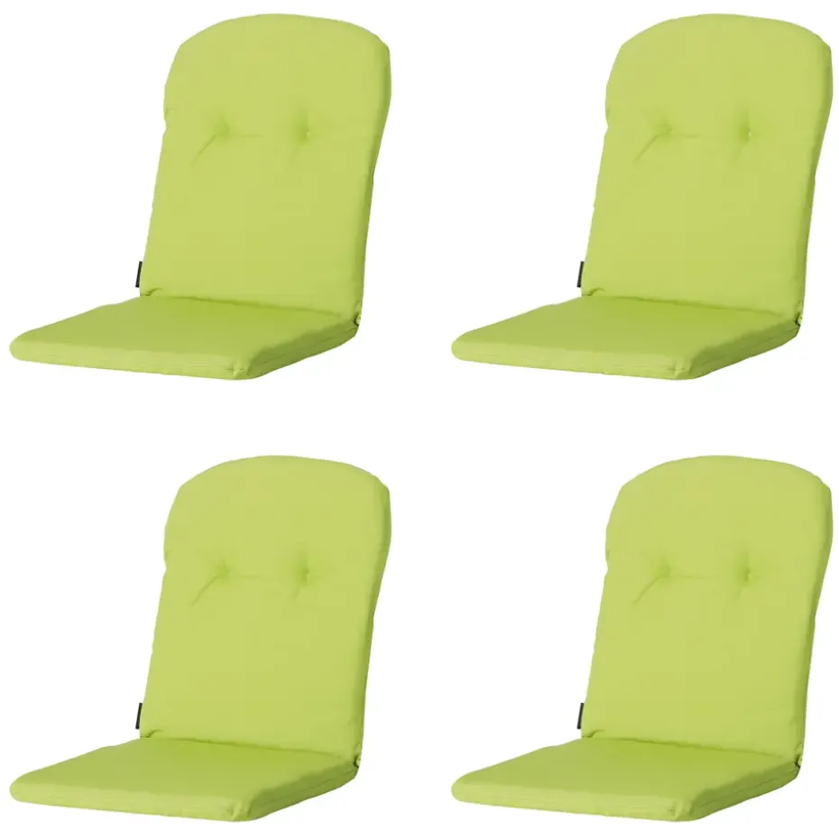 Madison - Kuipstoelkussen Hoge Rug Panama lime - Ca. 96x45 cm - Set van 4