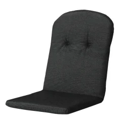 Madison - Kuipstoelkussen Hoge Rug Rib black - Ca. 96x45 cm - Set van 4