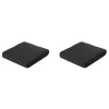 Madison - Lounge Profi-Line Zitkussen Rib black - Ca. 73x73 cm - Set van 2