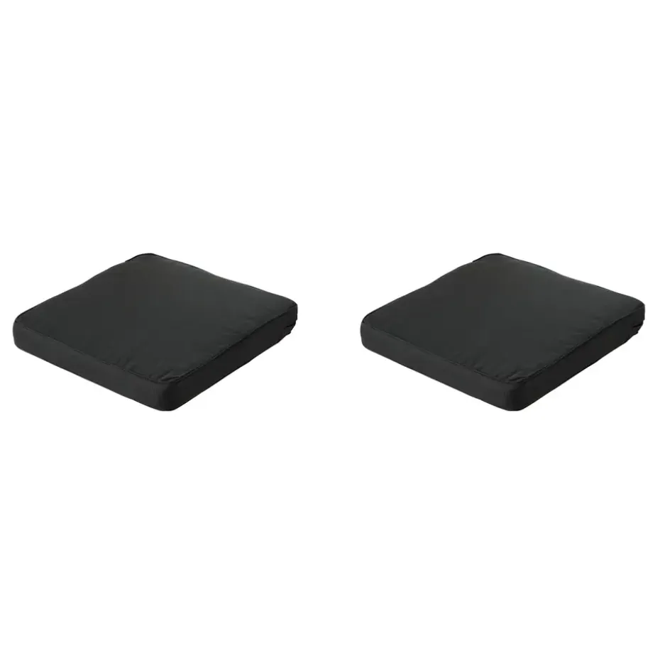 Madison - Lounge Profi-Line Zitkussen Rib black - Ca. 73x73 cm - Set van 2
