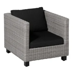 Madison - Lounge Rugkussen Rib black - Ca. 40x60 cm - Set van 2