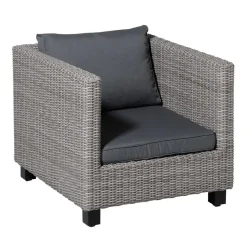 Madison - Lounge Rugkussen Rib grey - Ca. 43x73 cm - Set van 2