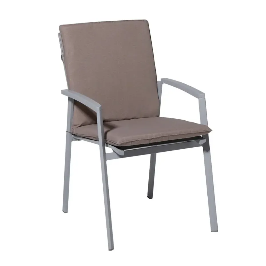 Madison - Stapelstoelkussen Panama taupe - Ca. 97x49 cm - Set van 4