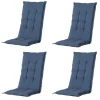 Madison - Tuinkussen Panama safier blue - Ca. 105x50 cm - Set van 4