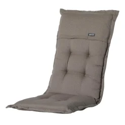Madison - Tuinkussens Hoge Rug Rib Liver - 123x50 - Bruin/Grijs - 2 Stuks