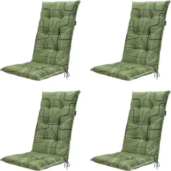 Madison - Tuinstoelkussen Hoge Rug Joah sage - Ca. 123x50 cm - Set van 4
