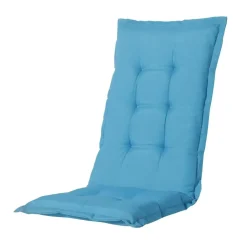 Madison - Tuinstoelkussen Hoge Rug Panama aqua - Ca. 123x50 cm - Set van 4