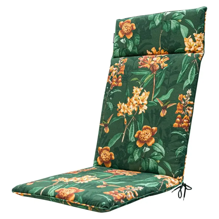 Madison - Tuinstoelkussen Hoge Rug Lua green - Ca. 120x50 cm - Set van 4
