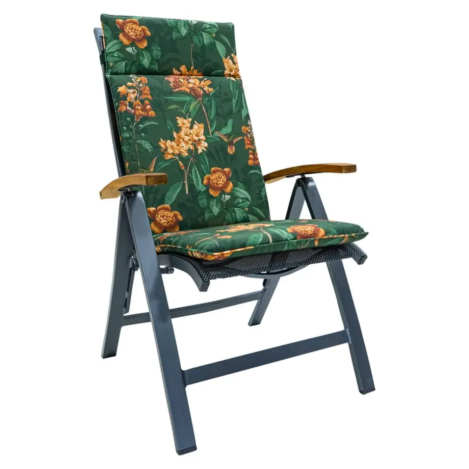Madison - Tuinstoelkussen Hoge Rug Lua green - Ca. 120x50 cm - Set van 4