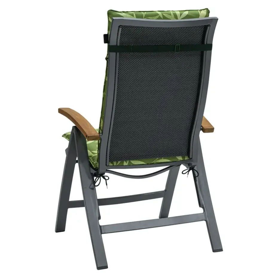 Madison - Tuinstoelkussen Hoge Rug Fergus green - Ca. 120x50 cm - Set van 4