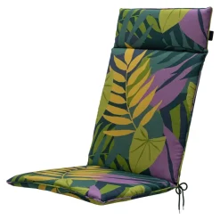 Madison - Tuinstoelkussen Hoge Rug Iven green - Ca. 120x50 cm - Set van 4