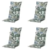 Madison - Tuinstoelkussen Hoge Rug Bliss blue - Ca. 123x50 cm - Set van 4