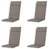 Madison - Tuinstoelkussen Hoge Rug Manchester taupe - Ca. 120x50 cm - Set van 4