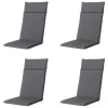 Madison - Tuinstoelkussen Hoge Rug Panama grey - Ca. 120x50 cm - Set van 4