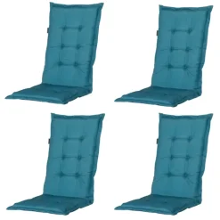Madison - Tuinstoelkussen Lage Rug Panama sea blue - Ca. 105x50 cm - Set van 4