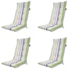 Madison - Tuinstoelkussen Hoge Rug Righe purple - Ca. 123x50 cm - Set van 4