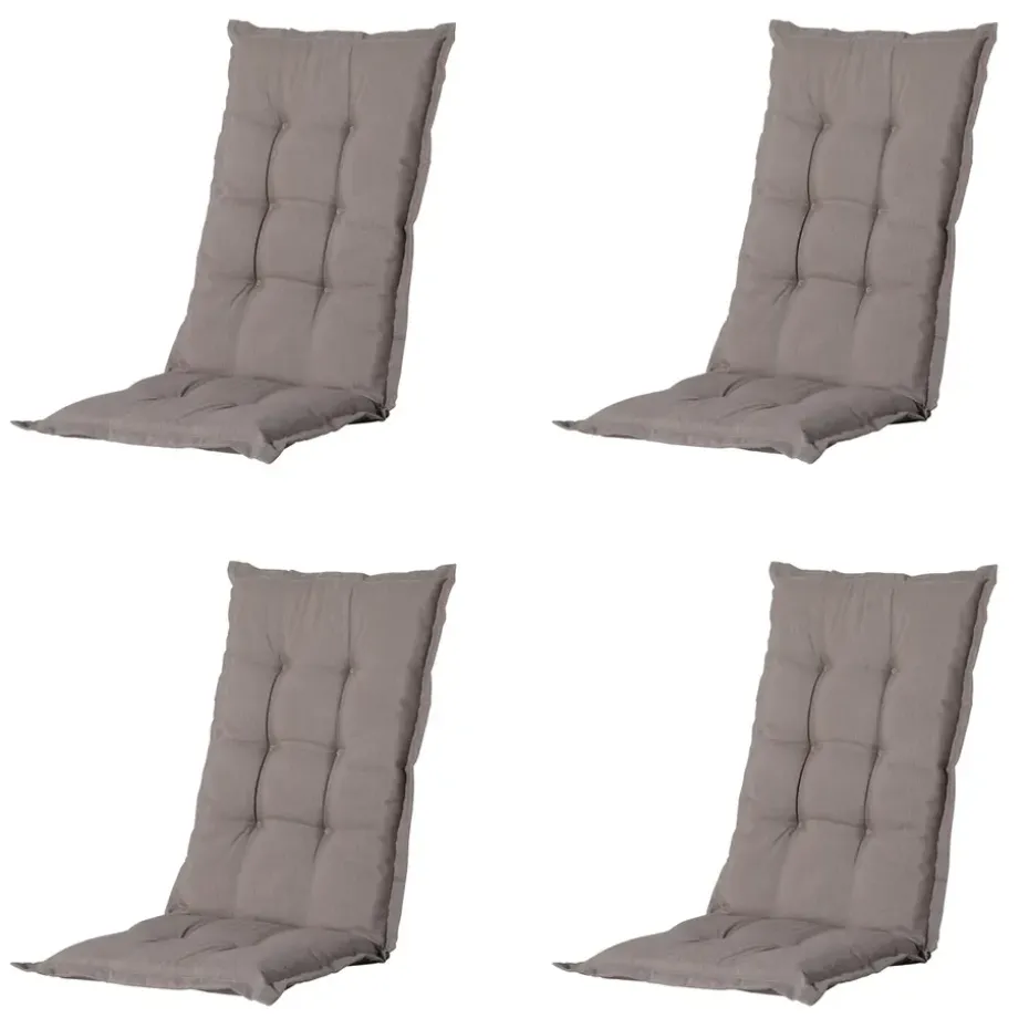 Madison - Tuinstoelkussen Hoge Rug Panama taupe - Ca. 123x50 cm - Set van 4