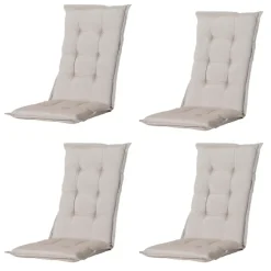 Madison - Tuinstoelkussen Hoge Rug Panama linnen - Ca. 123x50 cm - Set van 4