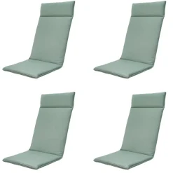 Madison - Tuinstoelkussen Hoge Rug Napels kaki - Ca. 120x50 cm - Set van 4