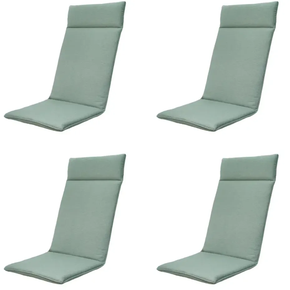 Madison - Tuinstoelkussen Hoge Rug Napels kaki - Ca. 120x50 cm - Set van 4