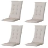 Madison - Tuinstoelkussen Lage Rug Panama linnen - Ca. 105x50 cm - Set van 4