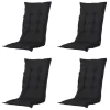 Madison - Tuinstoelkussen Hoge Rug Panama black - Ca. 123x50 cm - Set van 4