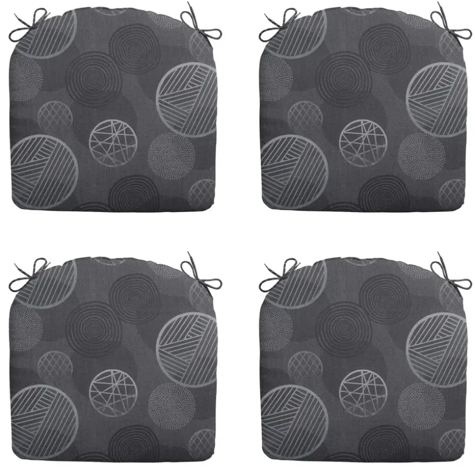 Madison - Zitkussen Circle grey - Ca. 46x48 cm - Set van 4